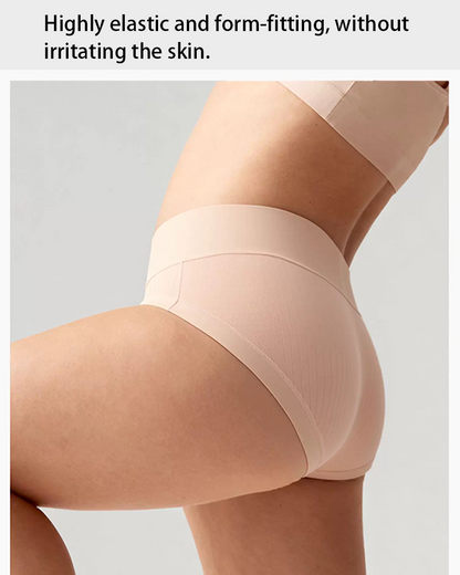 Plus-size pure cotton high-waisted briefs with extended crotch
