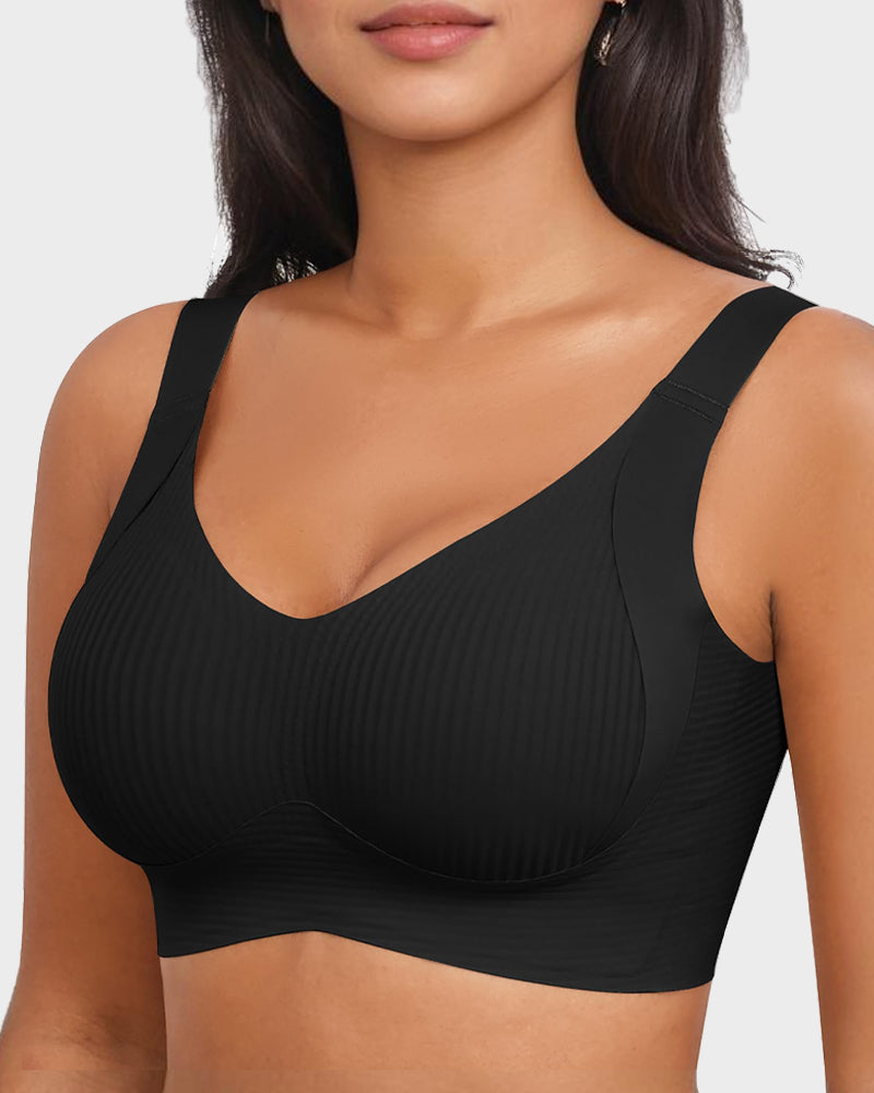Women's Adjustable Non-Steel Ring Thin Lined Comfort Bra