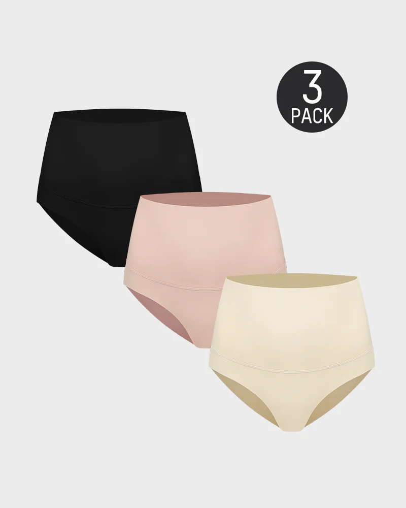 3-Pack High Waisted Tummy Control Briefs
