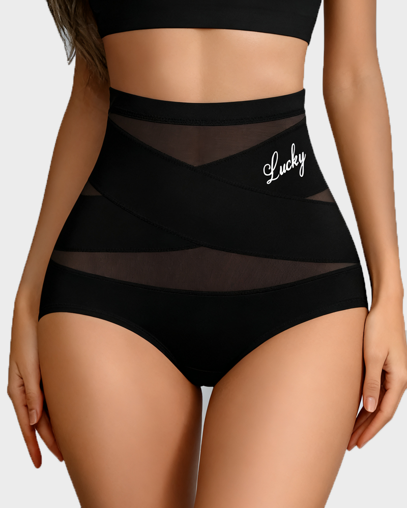 High Waisted Tummy Crossover Seamless Shapewear Pants