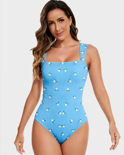 Sleeveless knit ribbed tummy tuck undershirt bodysuit