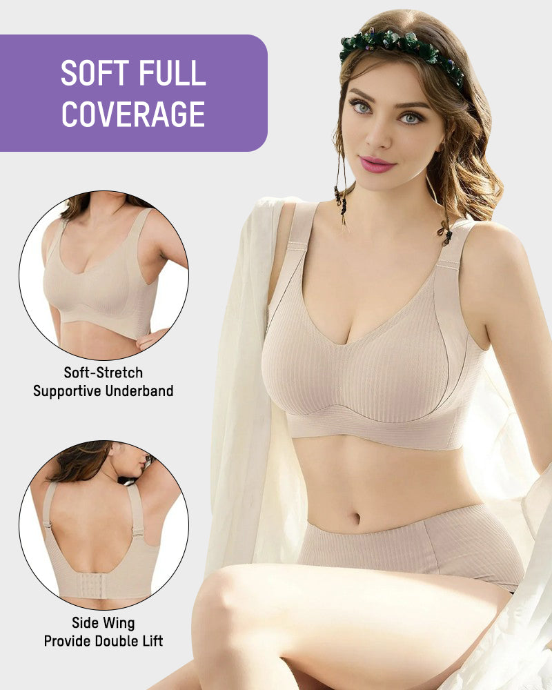 Women's Adjustable Non-Steel Ring Thin Lined Comfort Bra