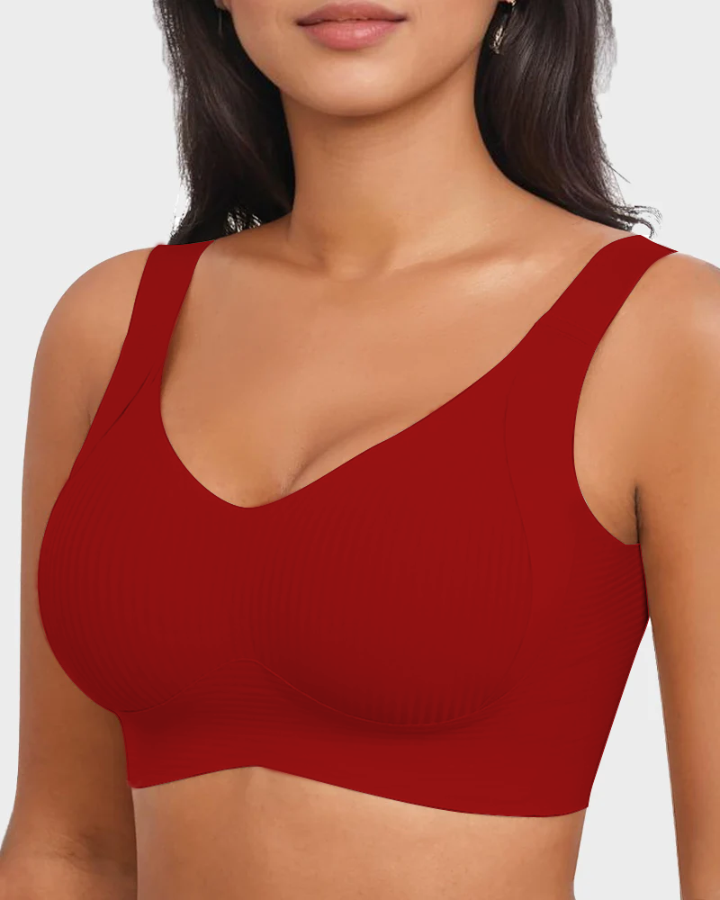 Women's Adjustable Non-Steel Ring Thin Lined Comfort Bra