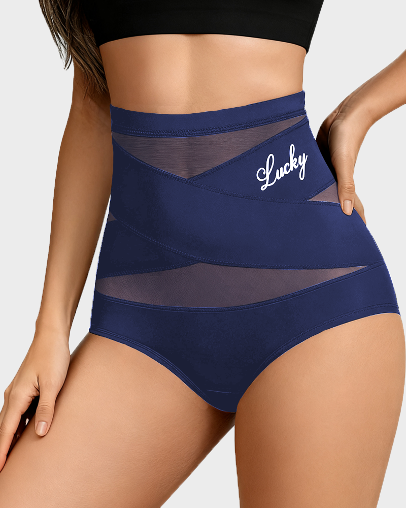 High Waisted Tummy Crossover Seamless Shapewear Pants