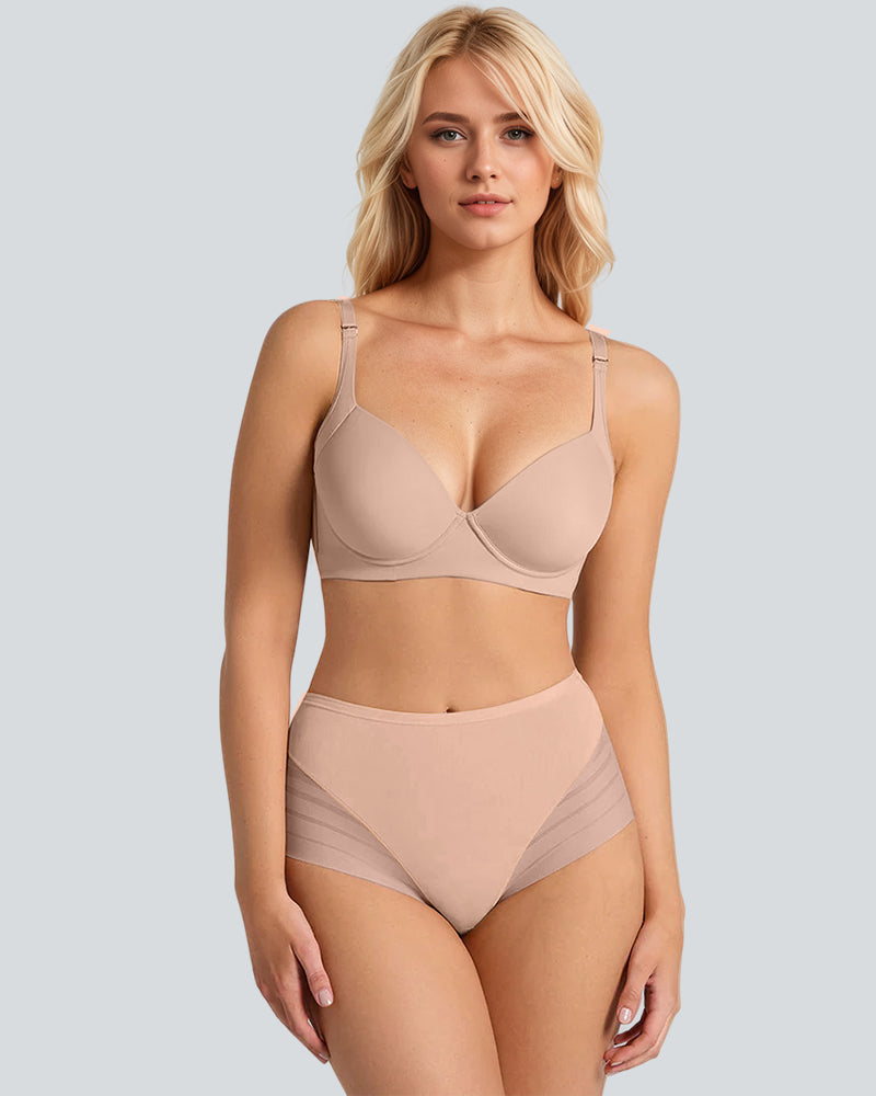 High Elasticity Seamless Tummy Tuck Breathable Midriff Panties