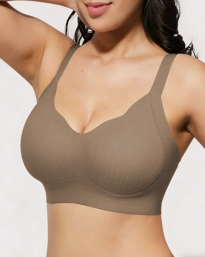 Women's V-neck wireless comfortable and breathable vest bra