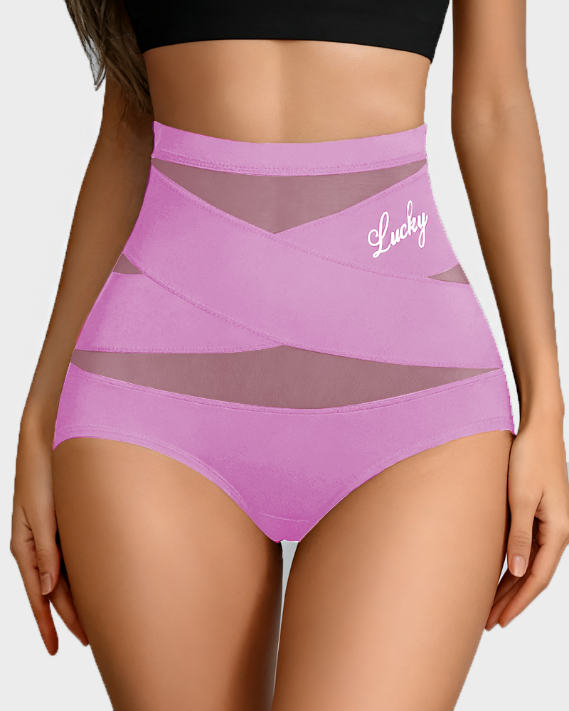 High Waisted Tummy Crossover Seamless Shapewear Pants